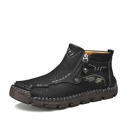 Men's Top-Quality Motorcycle Boots Hand-Stitched Genuine Leather Boots