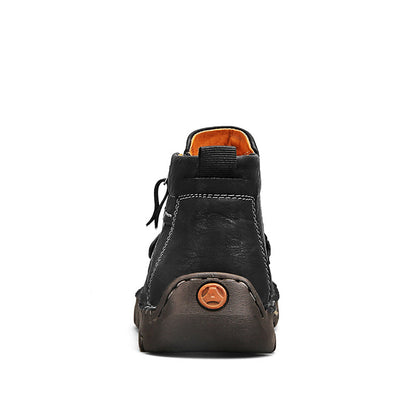 Men's Top-Quality Motorcycle Boots Hand-Stitched Genuine Leather Boots