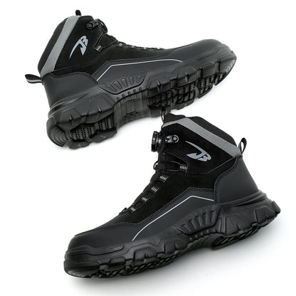 Men's Steel Toe Hand Stitched Leather Boots Motorcycle Work Hiking Boots