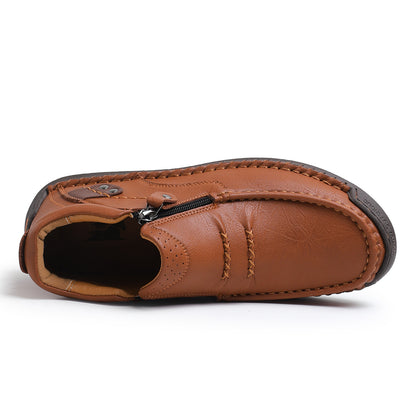Men’s Handmade Premium Leather Slip-On Outdoor Work Boots