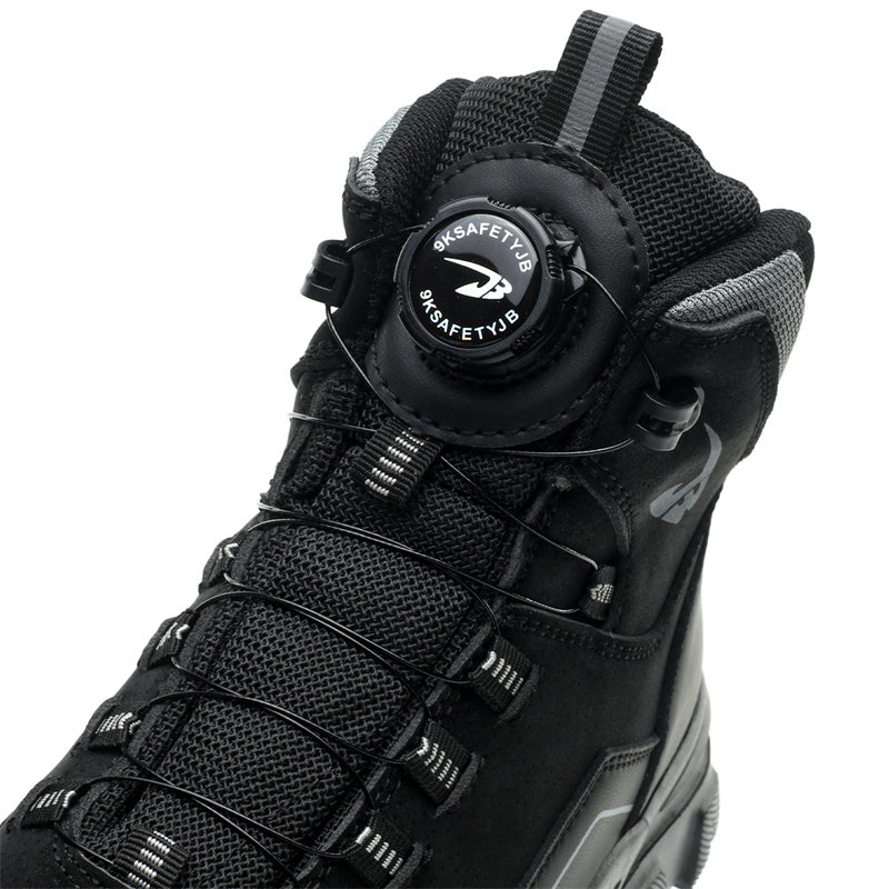 Men's Steel Toe Hand Stitched Leather Boots Motorcycle Work Hiking Boots
