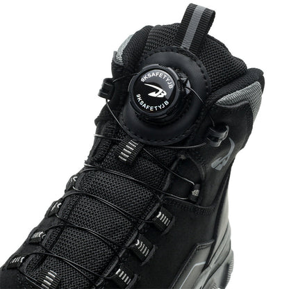 Men's Steel Toe Hand Stitched Leather Boots Motorcycle Work Hiking Boots