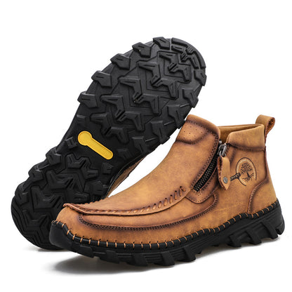 Men's Premium Motorcycle Boots – Hand-Stitched Riding Work Driving Hiking