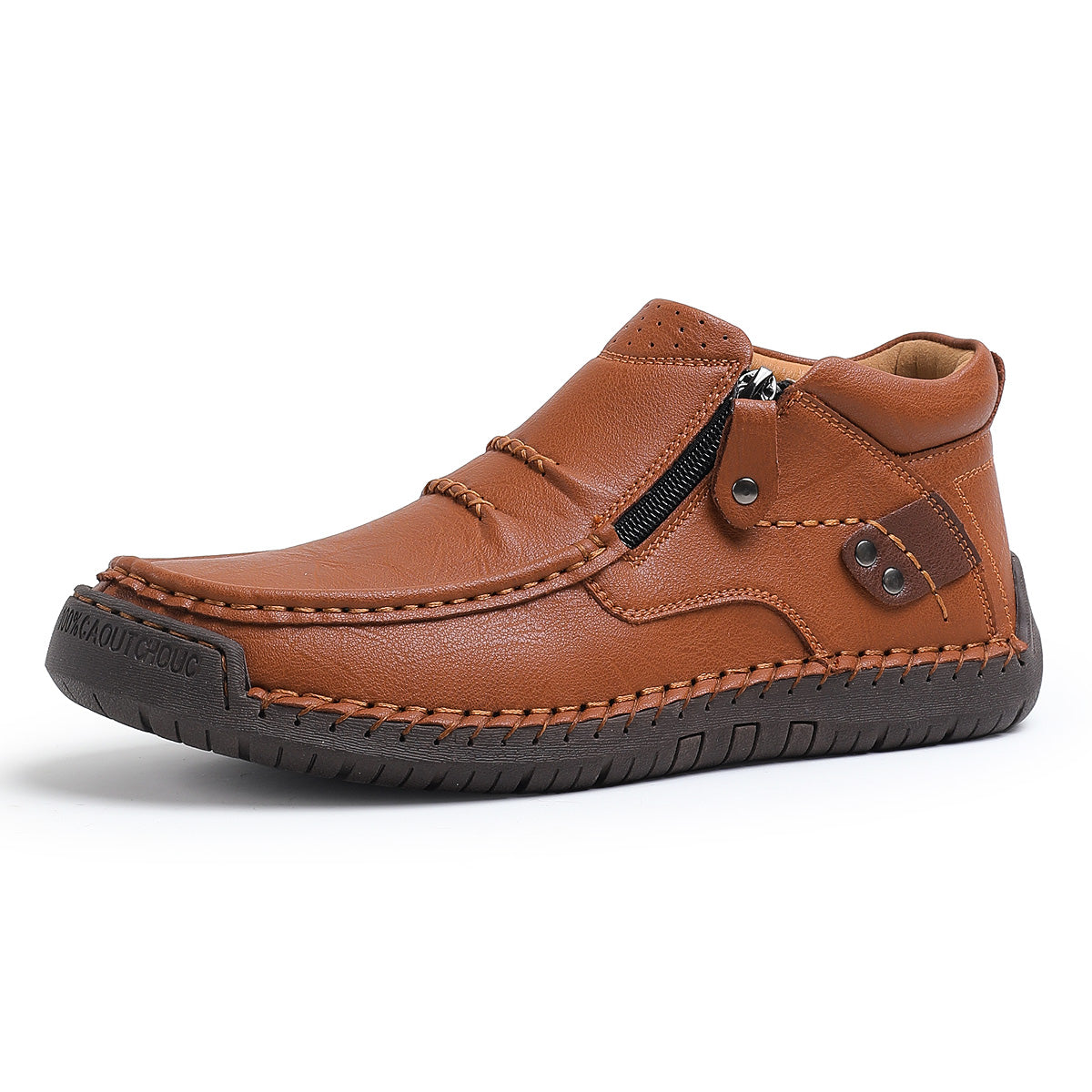 Men’s Handmade Premium Leather Slip-On Outdoor Work Boots