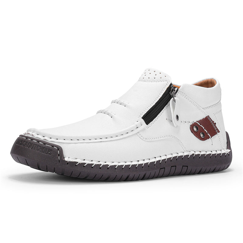 Men’s Handmade Premium Leather Slip-On Outdoor Work Boots