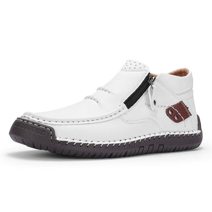 Men’s Handmade Premium Leather Slip-On Outdoor Work Boots