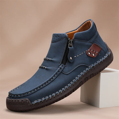 Men’s Handmade Premium Leather Slip-On Outdoor Work Boots