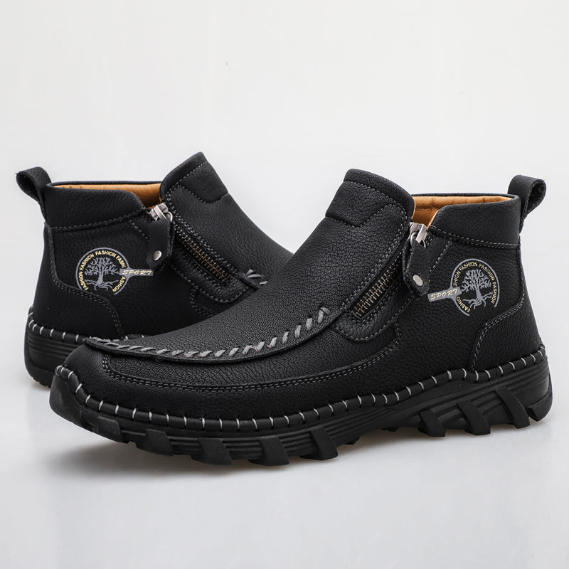 Men's Premium Motorcycle Boots – Hand-Stitched Riding Work Driving Hiking