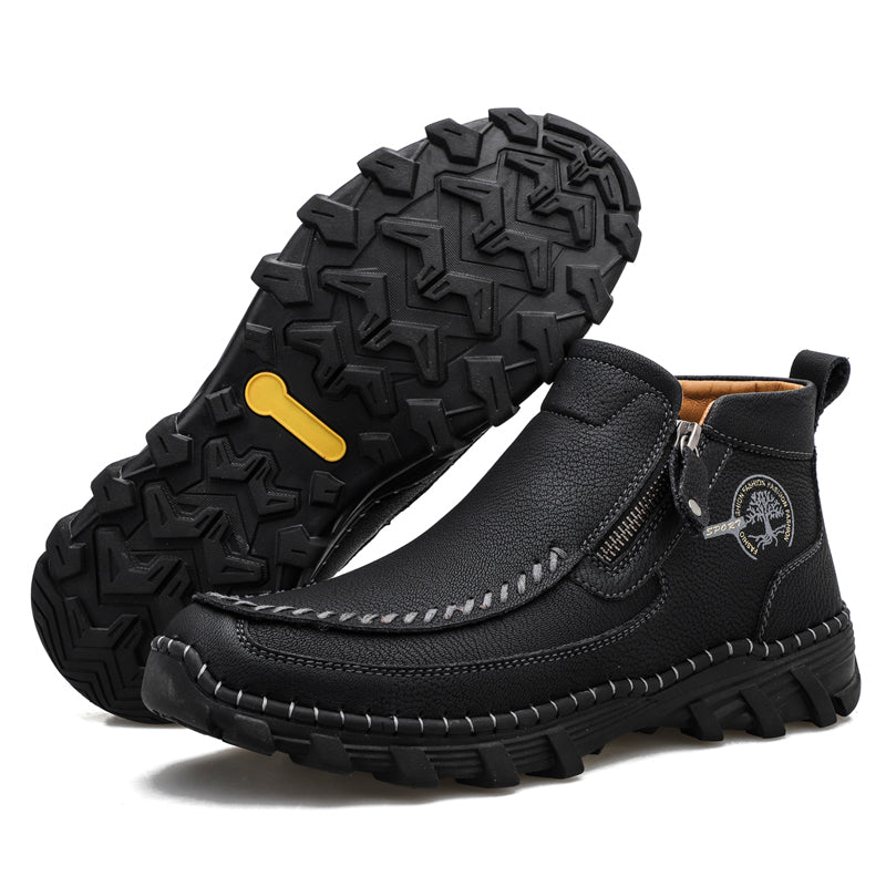 Men's Premium Motorcycle Boots – Hand-Stitched Riding Work Driving Hiking