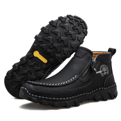 Men's Premium Motorcycle Boots – Hand-Stitched Riding Work Driving Hiking