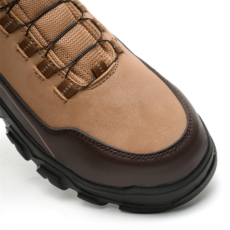 Men's Steel Toe Hand Stitched Leather Boots Motorcycle Work Hiking Boots