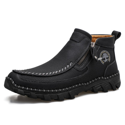 Men's Premium Motorcycle Boots – Hand-Stitched Riding Work Driving Hiking