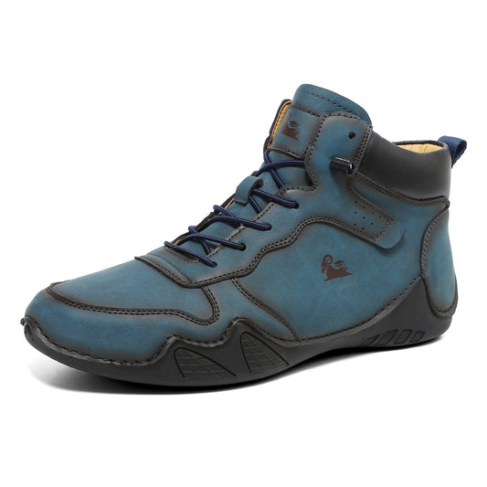 Men’s Mid-Top Leather Boots Slip-On Lightweight