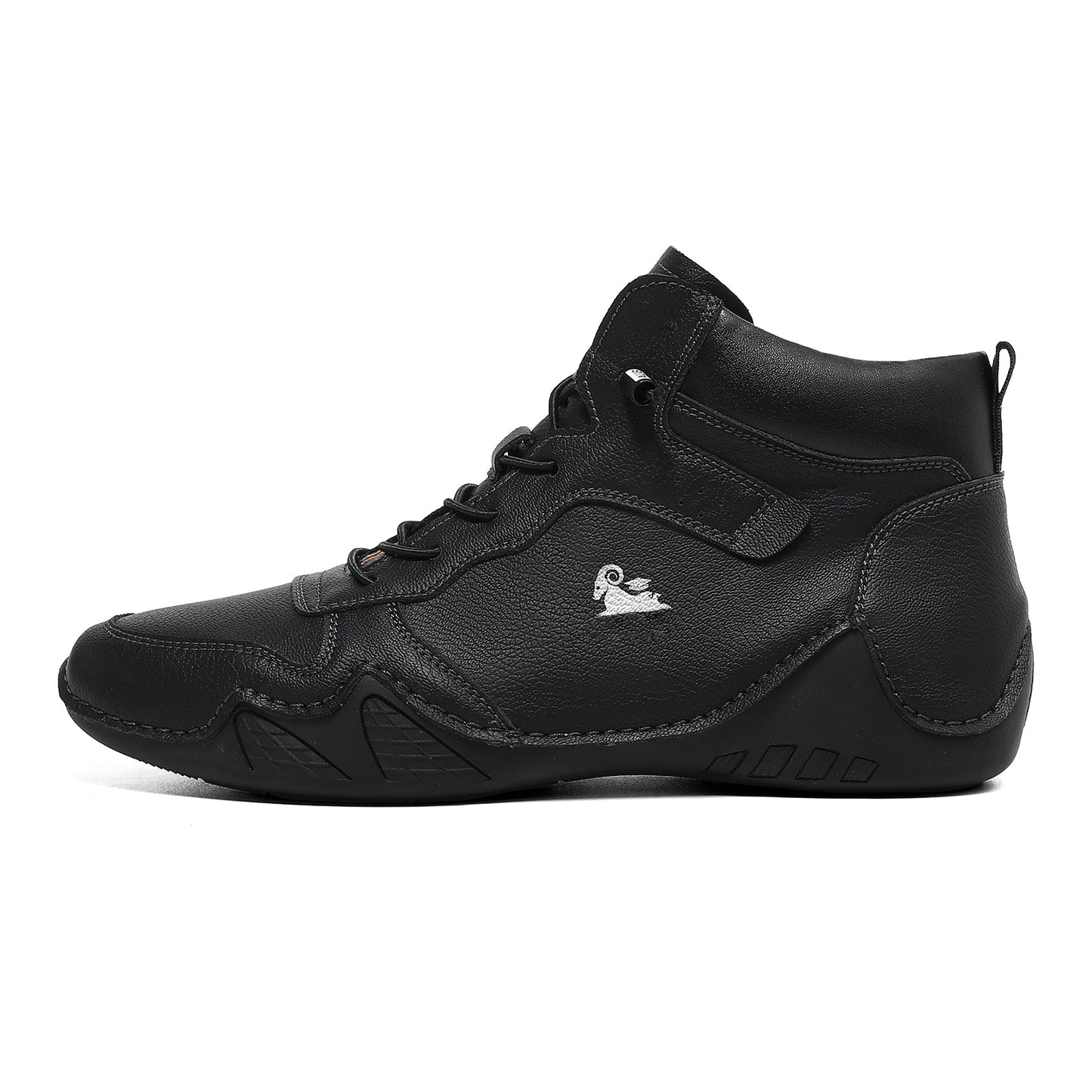 Men’s Mid-Top Leather Boots Slip-On Lightweight
