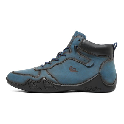 Men’s Mid-Top Leather Boots Slip-On Lightweight