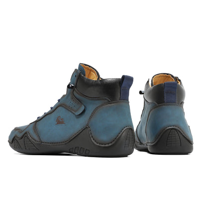Men’s Mid-Top Leather Boots Slip-On Lightweight