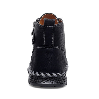 Men’s Leather Motorcycle Chukka Boots