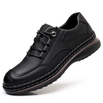 Men’s Premium Leather Lace-Up Shoes – Business to Travel Comfort, Wide Fit, All-Day Support