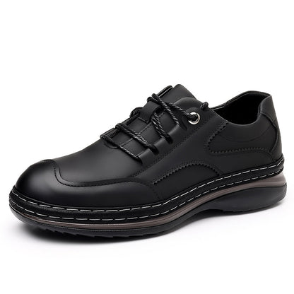 Men’s Premium Leather Lace-Up Shoes – Business to Travel Comfort, Wide Fit, All-Day Support