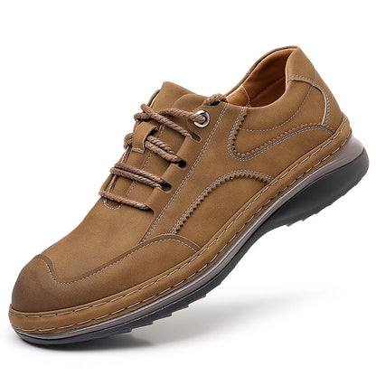 Men’s Premium Leather Lace-Up Shoes – Business to Travel Comfort, Wide Fit, All-Day Support