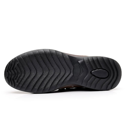 Men’s Premium Leather Lace-Up Shoes – Business to Travel Comfort, Wide Fit, All-Day Support