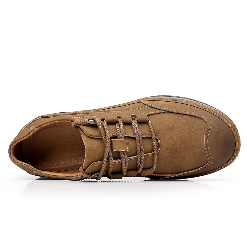 Men’s Premium Leather Lace-Up Shoes – Business to Travel Comfort, Wide Fit, All-Day Support