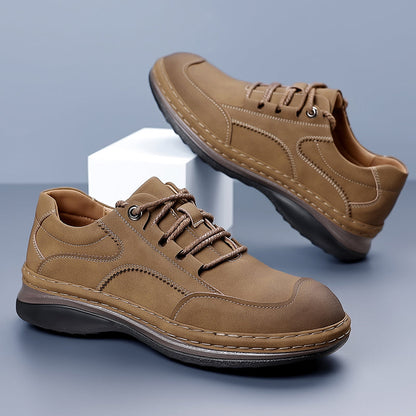 Men’s Premium Leather Lace-Up Shoes – Business to Travel Comfort, Wide Fit, All-Day Support