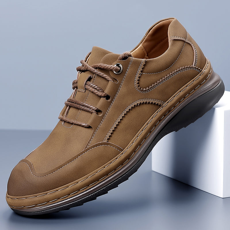 Men’s Premium Leather Lace-Up Shoes – Business to Travel Comfort, Wide Fit, All-Day Support
