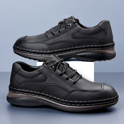 Men’s Premium Leather Lace-Up Shoes – Business to Travel Comfort, Wide Fit, All-Day Support