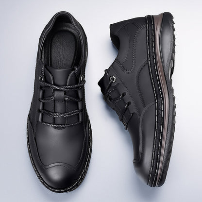 Men’s Premium Leather Lace-Up Shoes – Business to Travel Comfort, Wide Fit, All-Day Support