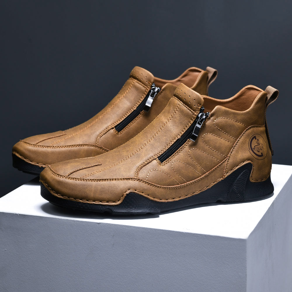 Men's Waterproof Orthopedic Walking Shoes, Improve Posture, Pain Free, For Riding Driving and Daily