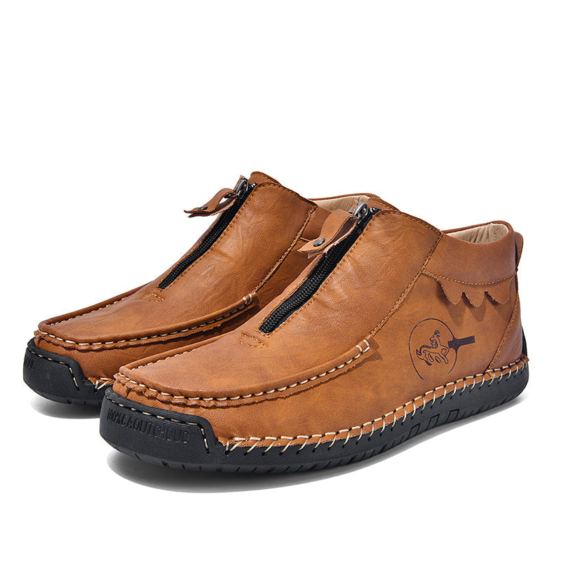 Men's Outdoor Work Boots, Orthopedic Comfort, Handcrafted Stitching, Waterproof & Non-Slip, Relieves Foot Pain