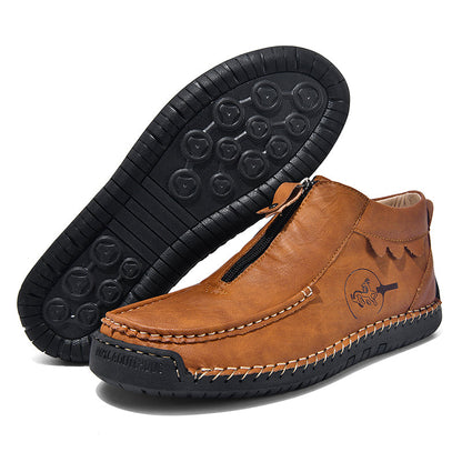 Men's Outdoor Work Boots, Orthopedic Comfort, Handcrafted Stitching, Waterproof & Non-Slip, Relieves Foot Pain