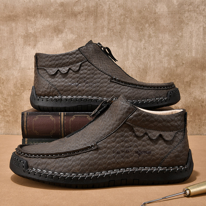 Men's Outdoor Work Boots, Orthopedic Comfort, Handcrafted Stitching, Waterproof & Non-Slip, Relieves Foot Pain