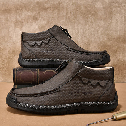 Men's Outdoor Work Boots, Orthopedic Comfort, Handcrafted Stitching, Waterproof & Non-Slip, Relieves Foot Pain