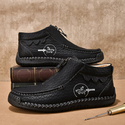 Men's Outdoor Work Boots, Orthopedic Comfort, Handcrafted Stitching, Waterproof & Non-Slip, Relieves Foot Pain