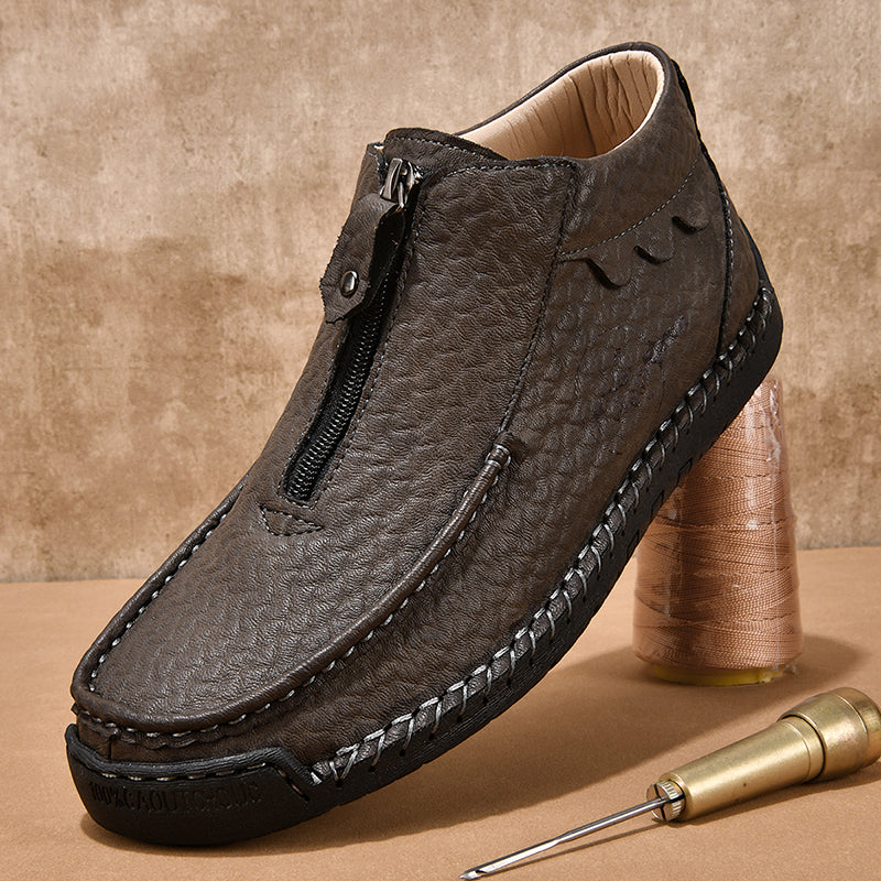 Men's Outdoor Work Boots, Orthopedic Comfort, Handcrafted Stitching, Waterproof & Non-Slip, Relieves Foot Pain