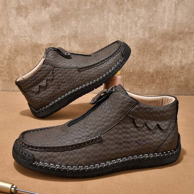 Men's Outdoor Work Boots, Orthopedic Comfort, Handcrafted Stitching, Waterproof & Non-Slip, Relieves Foot Pain