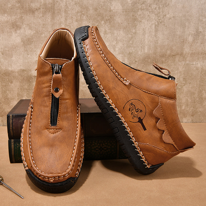 Men's Outdoor Work Boots, Orthopedic Comfort, Handcrafted Stitching, Waterproof & Non-Slip, Relieves Foot Pain