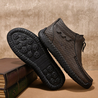 Men's Outdoor Work Boots, Orthopedic Comfort, Handcrafted Stitching, Waterproof & Non-Slip, Relieves Foot Pain