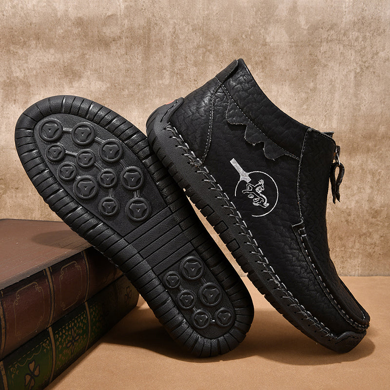 Men's Outdoor Work Boots, Orthopedic Comfort, Handcrafted Stitching, Waterproof & Non-Slip, Relieves Foot Pain