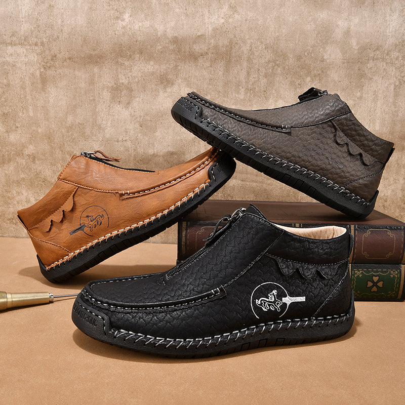 Men's Outdoor Work Boots, Orthopedic Comfort, Handcrafted Stitching, Waterproof & Non-Slip, Relieves Foot Pain