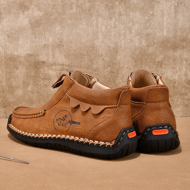 Men's Outdoor Work Boots, Orthopedic Comfort, Handcrafted Stitching, Waterproof & Non-Slip, Relieves Foot Pain