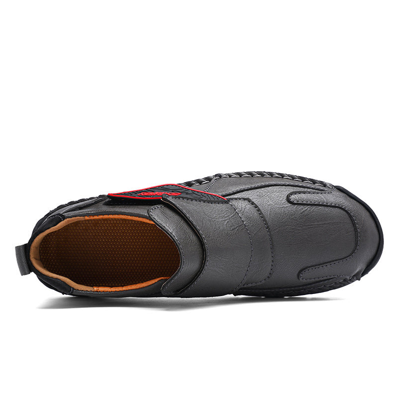 Mens Hand Stitching Leather Ankle Boots Casual Vintage Arch Support Hiking Walking Driving Chukka Boots