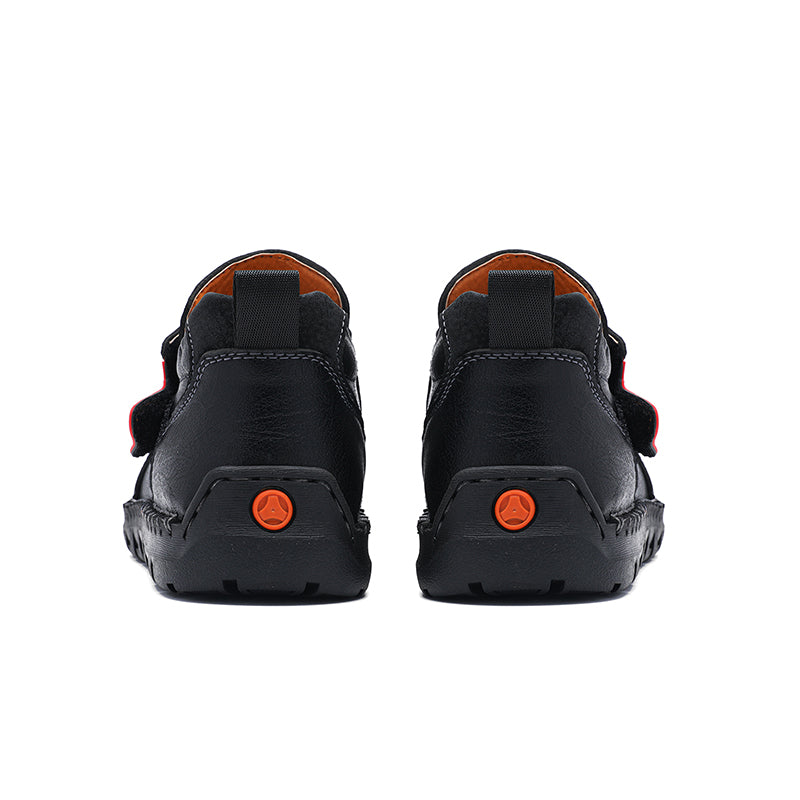 Mens Hand Stitching Leather Ankle Boots Casual Vintage Arch Support Hiking Walking Driving Chukka Boots