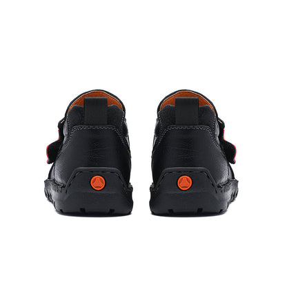 Mens Hand Stitching Leather Ankle Boots Casual Vintage Arch Support Hiking Walking Driving Chukka Boots