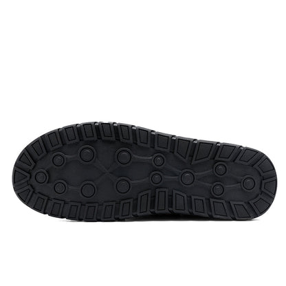 Mens Hand Stitching Leather Ankle Boots Casual Vintage Arch Support Hiking Walking Driving Chukka Boots