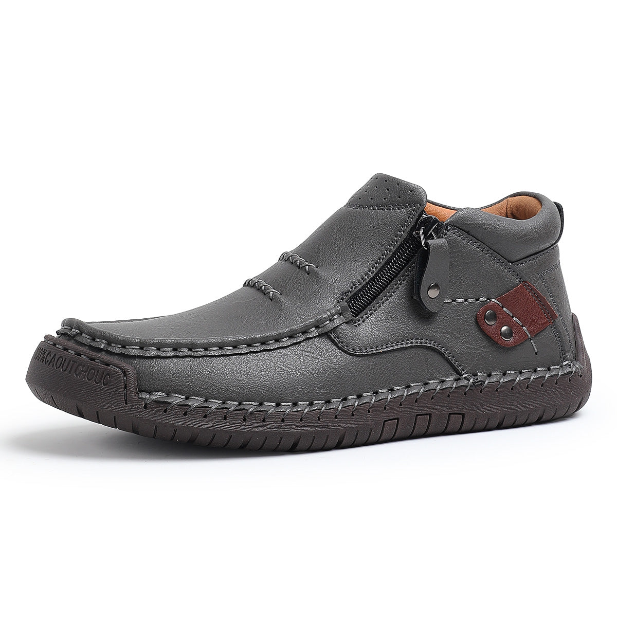 Men’s Handmade Premium Leather Slip-On Outdoor Work Boots