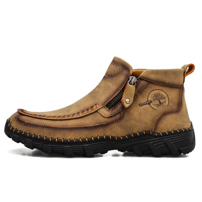 Men's Premium Motorcycle Boots – Hand-Stitched Riding Work Driving Hiking