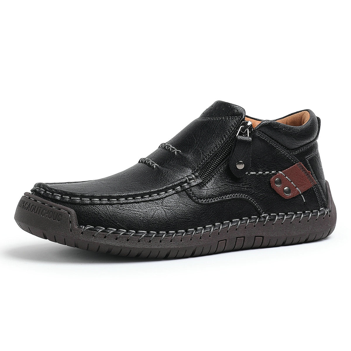 Men’s Handmade Premium Leather Slip-On Outdoor Work Boots